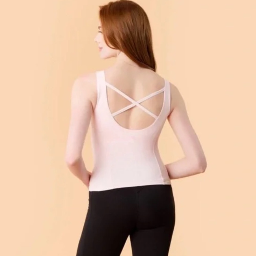 NWT Blogilates Boat Neck Criss-cross Back Tank Top (size L) - Picture 4 of 6